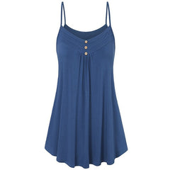 Loose Button Tank Tops