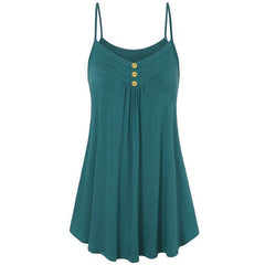 Loose Button Tank Tops