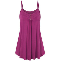 Loose Button Tank Tops