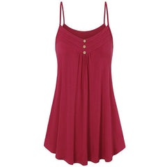 Loose Button Tank Tops