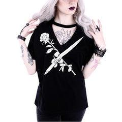 Sword Rose Printed Tshirt