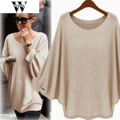 Oversized Batwing Knitted Sweater