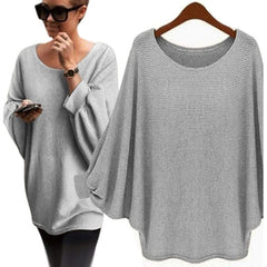 Oversized Batwing Knitted Sweater