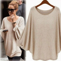 Oversized Batwing Knitted Sweater